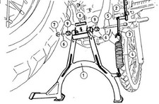 Hauptständer schwarz für