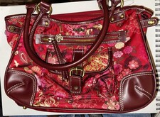 Sensationelle Oilily Henkeltasche Schultertasche Rot Floral Muster O-OLY-2211