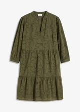 Tunika-Kleid mit Lochstickerei