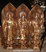 31" Huge Bronze Gilt Western