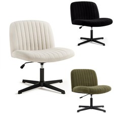 IWMH Bürostuhl ohne Armlehne und Rolle, Höhenverstellbar Drehstuhl für Home Büro