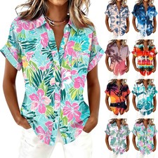 Damen Hawaii Hemd Kurzarm