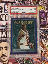 1995 Topps Finest Michael Jordan W/Coating PSA 8 Chicago Bulls