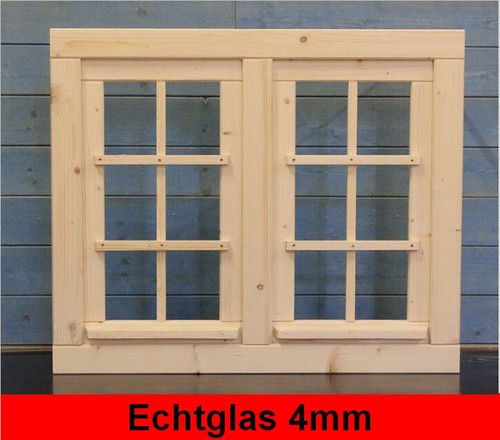 Gartenhausfenster 81x68cm glas - 81x68cm,