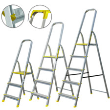 Stehleiter Haushaltsleiter mit 3,4,5 Stufen Profi Leiter Aluminium Hohe Qualität