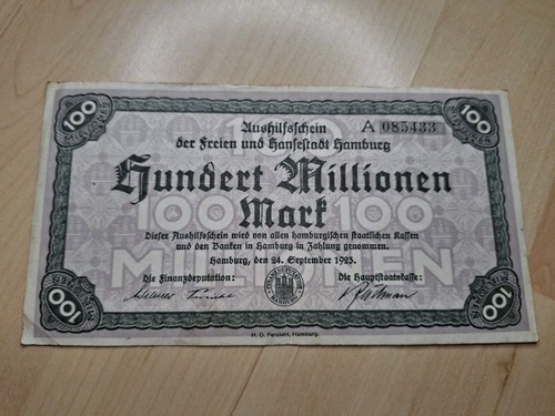 Notgeld 100 millionen - notgeld,