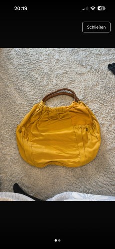 Lässige hobo tasche - gelb, /