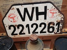 Wehrmacht Heer -- KFZ Schild