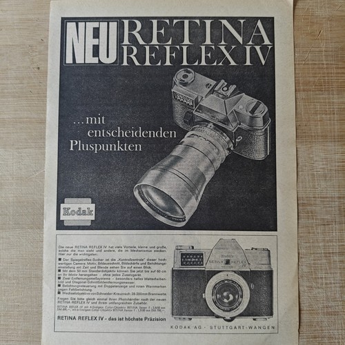 Kodak retina reflex camera - reflex, iv