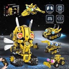 5-in-1 Technic Roboticset Ferngesteuertes STEM-Roboter-Baukasten mit LED-Licht