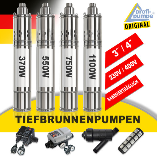 Tiefbrunnenpumpe edelstahl 230 - edelstahl,