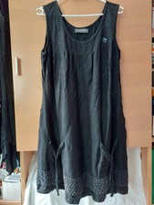 Tunika Kleid Hängerchen Schwarz Empire Taschen 48 Sacred Spirit Häkelspitze