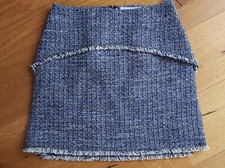 Proenza Schouler Rock Tweedrock blau Größe 34 NEU