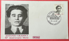 Italien, 1987, FDC, Mi. 2009, 50. Todes-Tag Antonio Gramsci, Undine