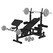 GORILLA SPORTS® Kraftstation Hantelbank Trainingsbank Fitnessstation Multi-Gym