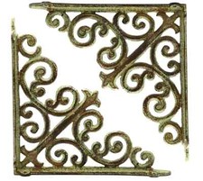 2x Regalwinkel Metall Vintage
