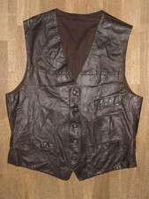 Herren- LEDERWESTE / Weste /