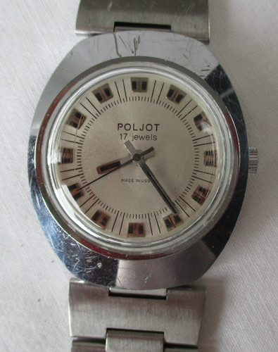 Vergoldete poljot armbanduhr - vergoldete,