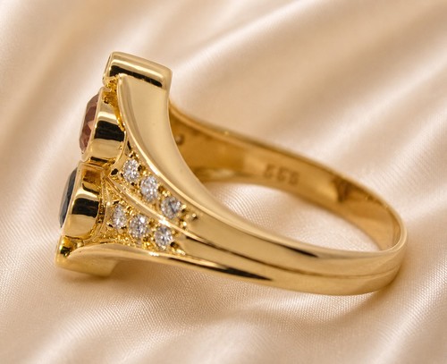 Saphir ring gold 750 18k - gold,