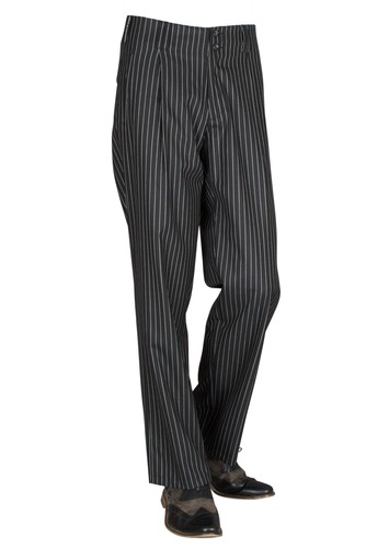 Schwarz nadelstreifen hose - schwarz,