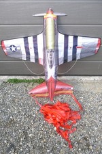 Einleiner Flugzeug Drachen mit  Schnur .  Nicht geflogen.