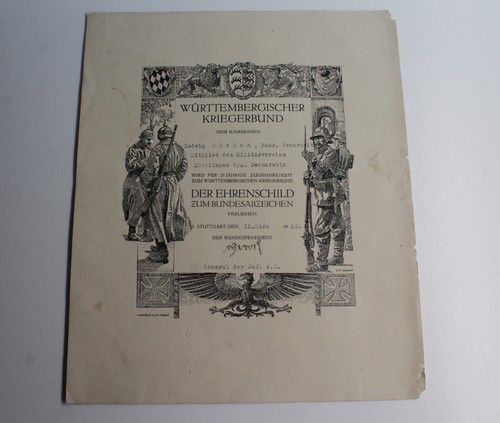 Urkunde württembergischer - urkunde,