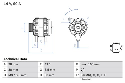 Bosch lichtmaschine honda - honda, 1,3