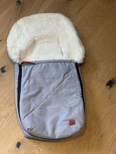Kaiser Naturfelle Lammfell Fußsack Grau 0-12 Monate Babyschale Kinderwagen NEU