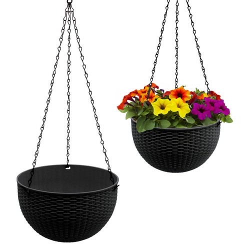Blumen ampel rattan optik - blumen,