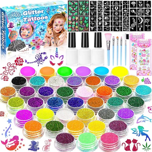 Glitzer tattoo set - glitzer,