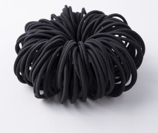50x Haargummi Schwarz Haarband