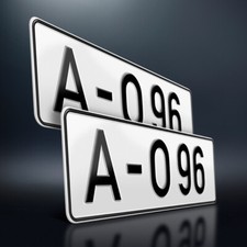 2 Kennzeichen | Alte DIN 1451 | 400 x 110 mm | Ohne EU-Feld | Nummernschilder