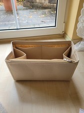 Organizer Tasche Filz Beige 33cm Breit 16cm Tief 17cm Hoch Für MCM Liz Medi Usw.