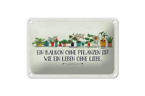 Blechschild spruch balkon - blechschild, ohne