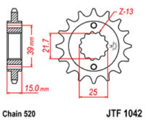 Ritzel 15z 520 - 15z,