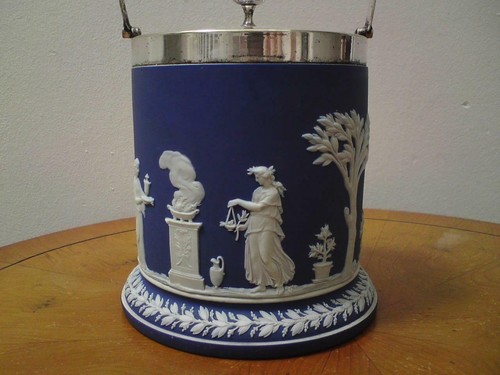 Edwardian jasperware blue - edwardian,