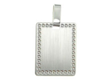 Anhänger Kettenanhänger mit Muster Punkte auch Gravur und Kette 925/ Silber 3010