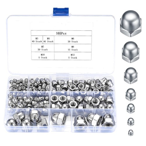 Hutmuttern set edelstahl - hutmuttern,