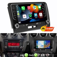Autoradio Carplay GPS NAVI RDS WIFI Für Audi TT MK2 8J 2006-14 USB-C Android 15