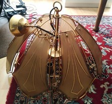 Retro Vintage Landhaus  Wunderschöne deckenlampe 8 kerzenleuchter⚠️braun/gold