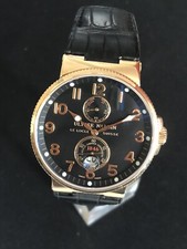 Ulysse Nardin Maxi Marine Chronometer 750/- Gold mit Faltschließe In 750/- Top !