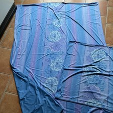 Wende-Bettwäsche 2-tlg 135x200/80x80 blau/blau-bunt Mikofaser Satin