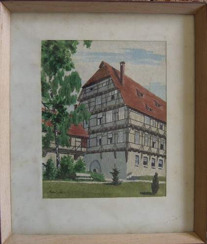 Aquarell fachwerkhaus im - ::aquarell, °fachwerkhaus