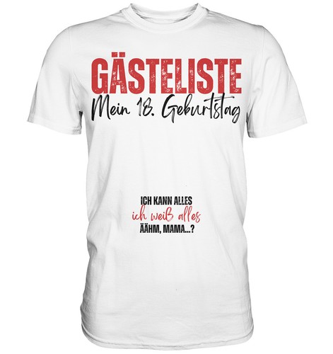 Geburtstag shirt junge - 18, t-shirt
