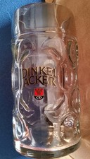 Original Dinkelacker Glas Bierkrug 1 L