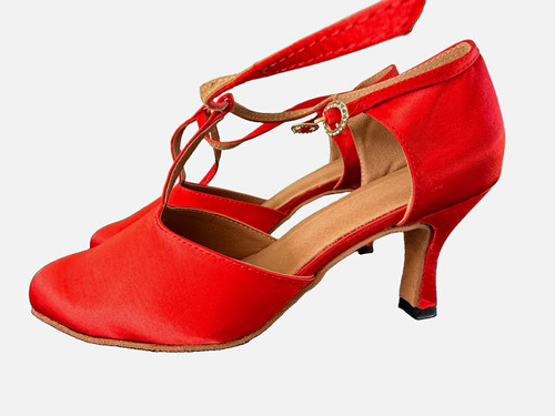 Damen tanzschuhe rot - tanzschuhe, satin
