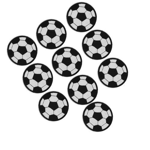 10x fußball stickerei - 10x,