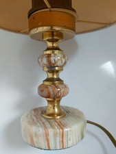 Lampe Nachttischlampe Tischlampe Marmor Gold Metall Vintage Retro 