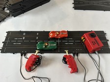 Fleischmann Auto Rallye Lotus 40 Orange+Grün  1:32 mit Trafo und  Schienen