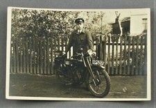Original Vintage Foto Motorrad mit Kennung Motorradfahrer Kombi Natur Photo (51)